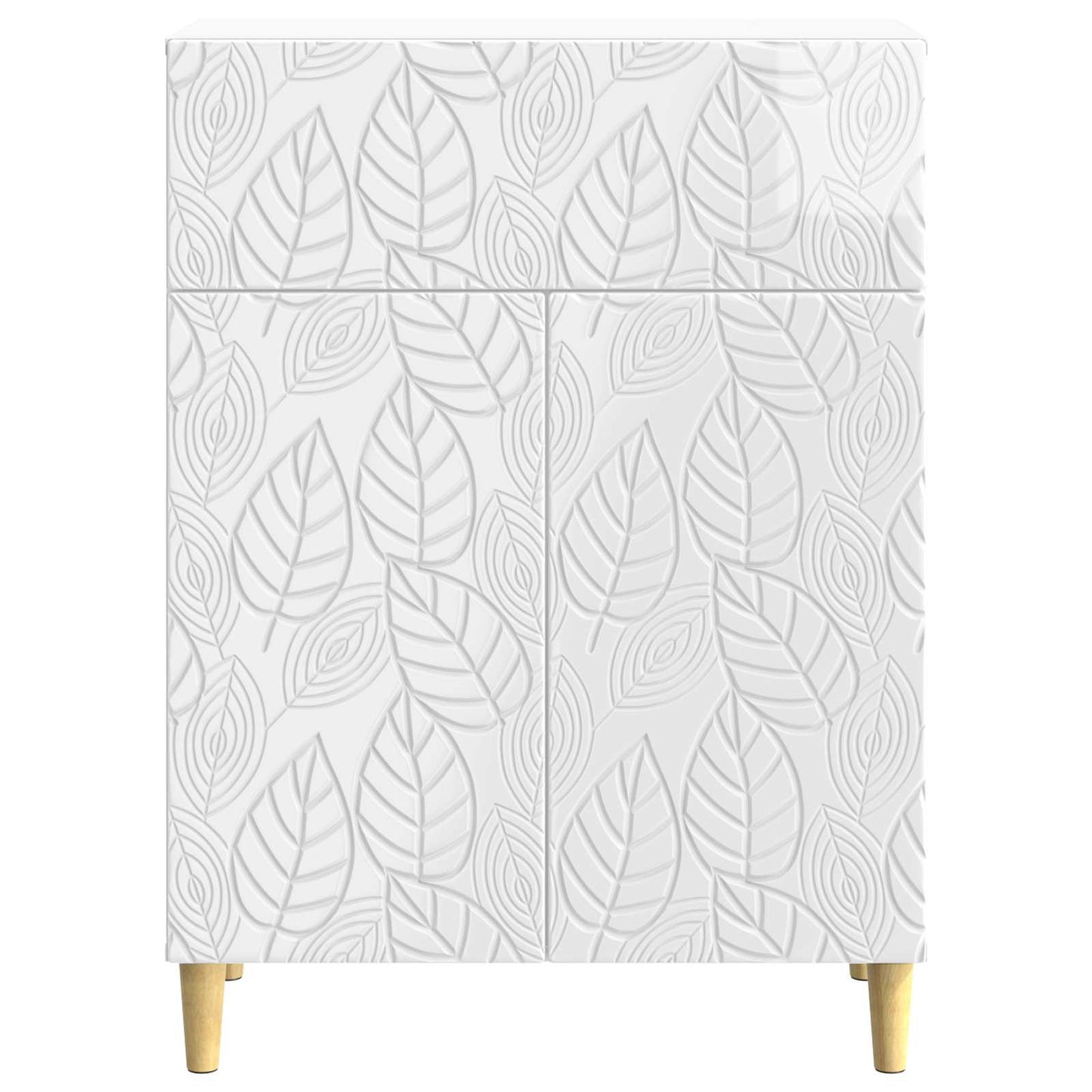 vidaXL Sideboard High Gloss White 66 x 34.5 x 90 cm Engineered Wood