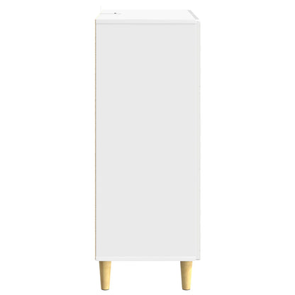 vidaXL Sideboard High Gloss White 66 x 34.5 x 90 cm Engineered Wood