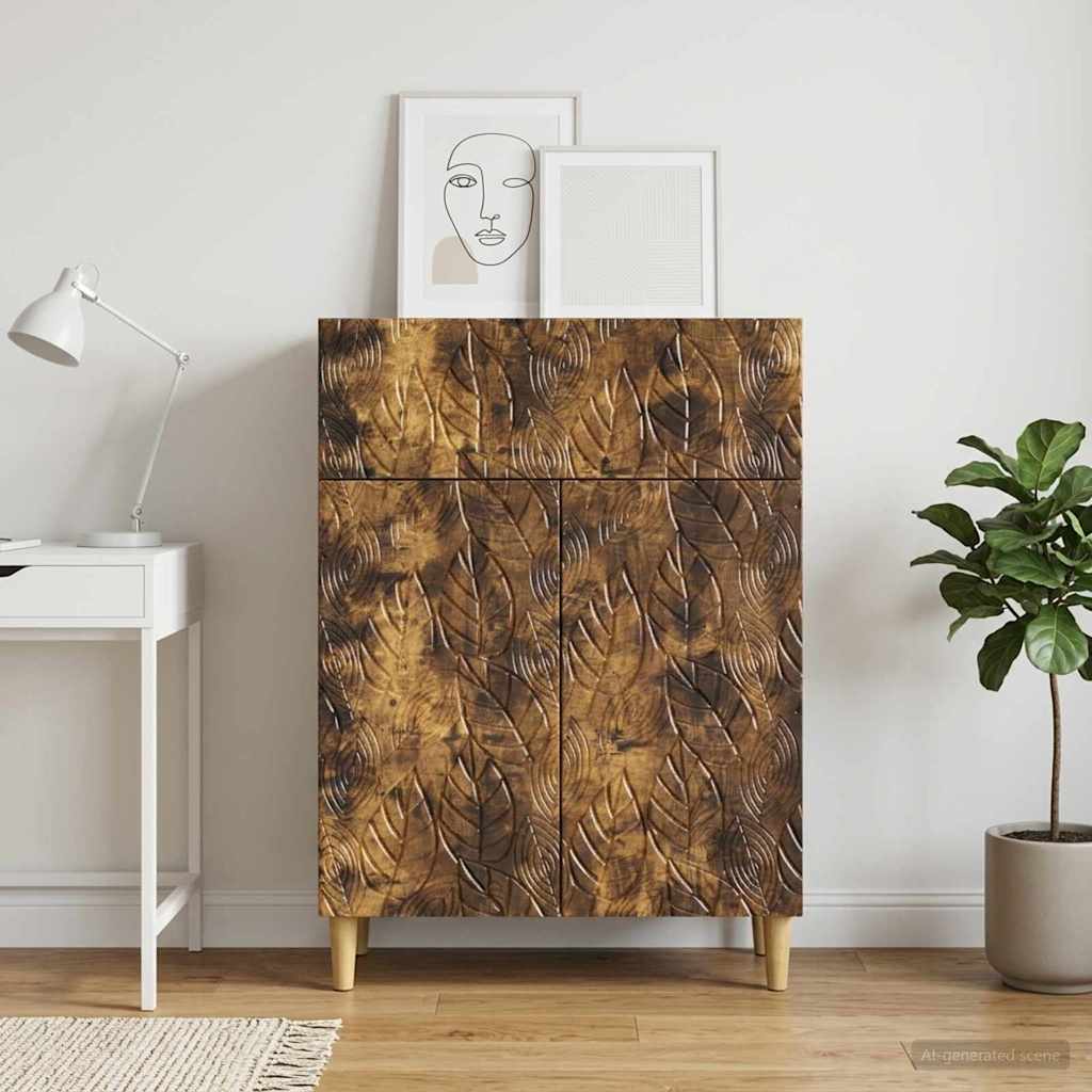 vidaXL Sideboard Smoked Oak 66 x 34.5 x 90 cm Engineered Wood
