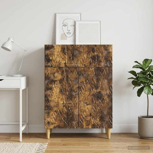 vidaXL Sideboard Smoked Oak 66 x 34.5 x 90 cm Engineered Wood