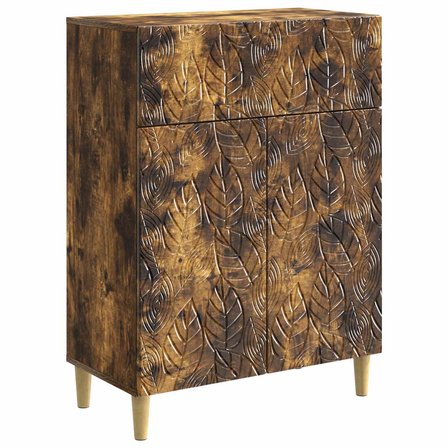 vidaXL Sideboard Smoked Oak 66 x 34.5 x 90 cm Engineered Wood