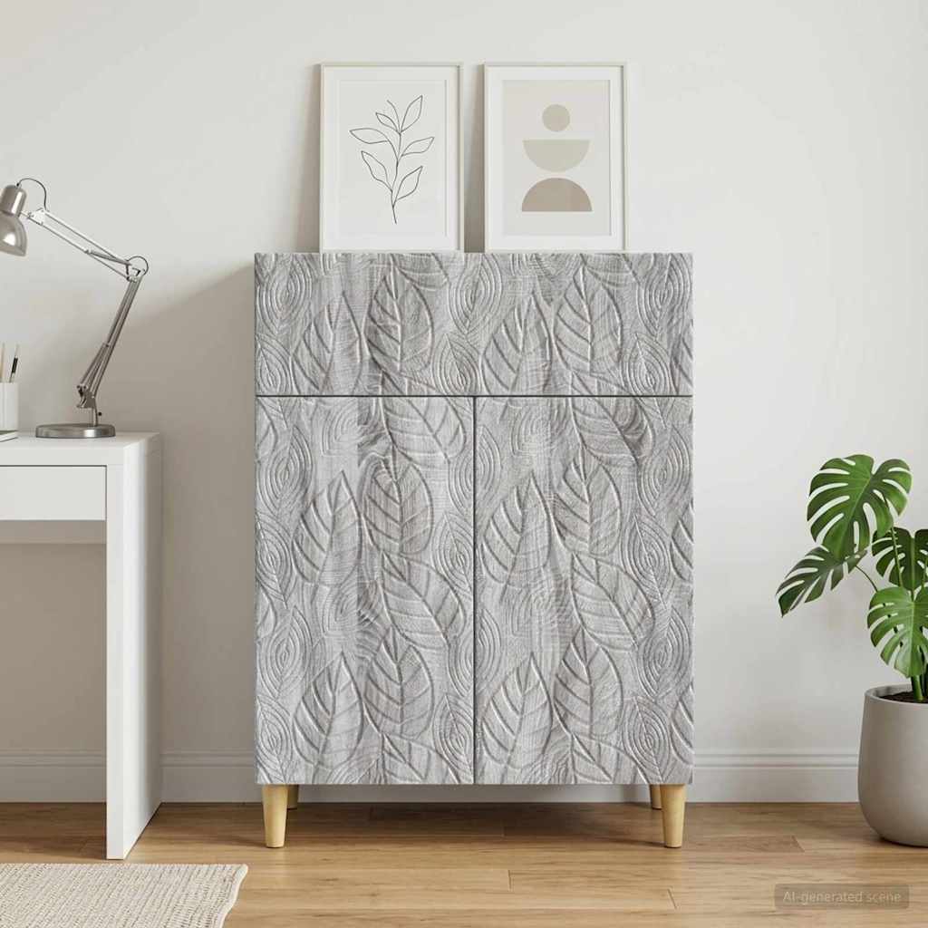 vidaXL Sideboard Grey Sonoma 66 x 34.5 x 90 cm Engineered Wood