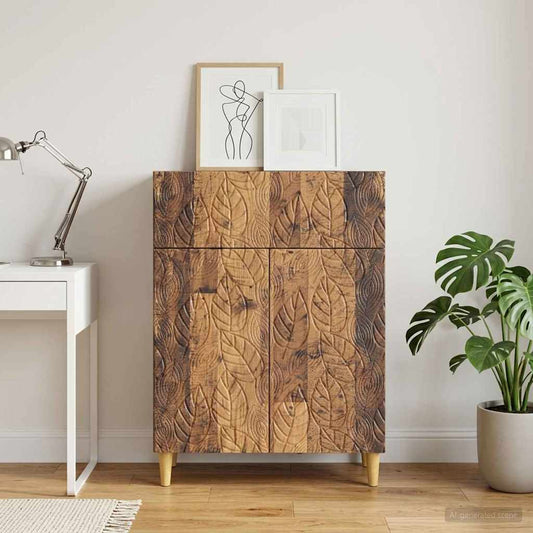 vidaXL Sideboard Old Wood 66 x 34.5 x 90 cm Engineered Wood