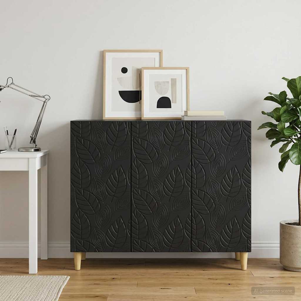vidaXL Sideboard Black 89 x 34.5 x 80 cm Engineered Wood