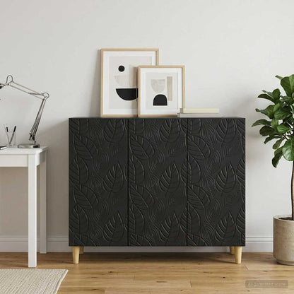 vidaXL Sideboard Black 89 x 34.5 x 80 cm Engineered Wood