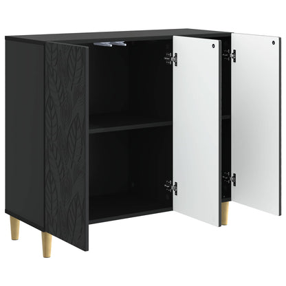 vidaXL Sideboard Black 89 x 34.5 x 80 cm Engineered Wood