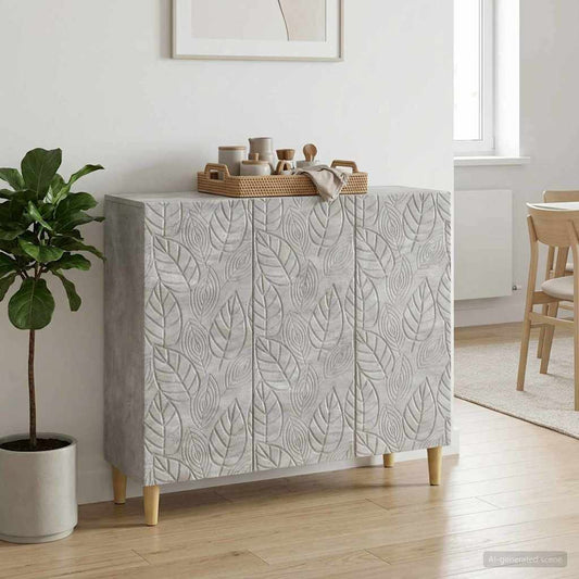 vidaXL Sideboard Concrete Grey 89 x 34.5 x 80 cm Engineered Wood