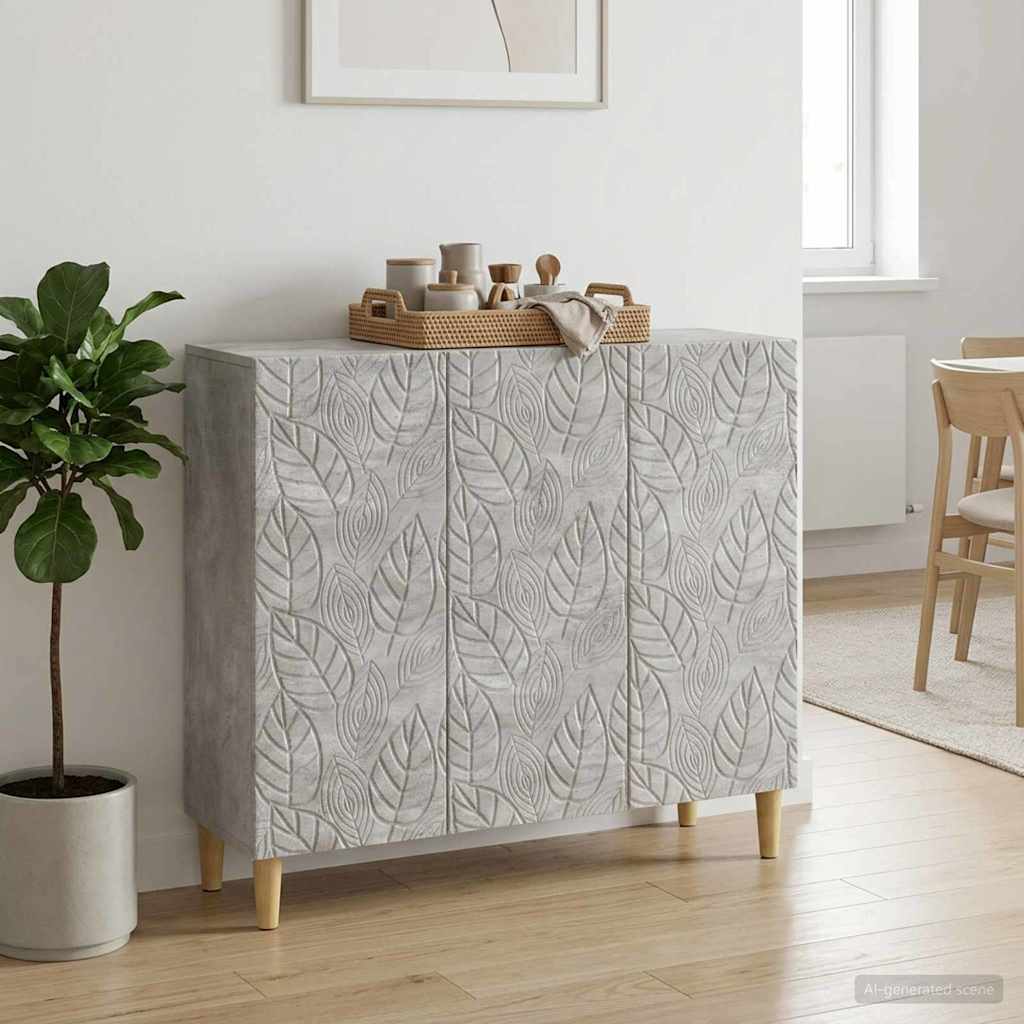 vidaXL Sideboard Concrete Grey 89 x 34.5 x 80 cm Engineered Wood