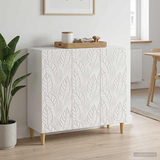 vidaXL Sideboard High Gloss White 89 x 34.5 x 80 cm Engineered Wood