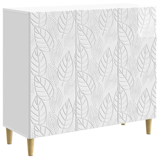 vidaXL Sideboard High Gloss White 89 x 34.5 x 80 cm Engineered Wood