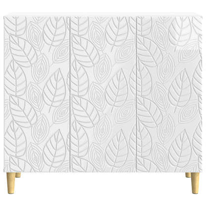 vidaXL Sideboard High Gloss White 89 x 34.5 x 80 cm Engineered Wood