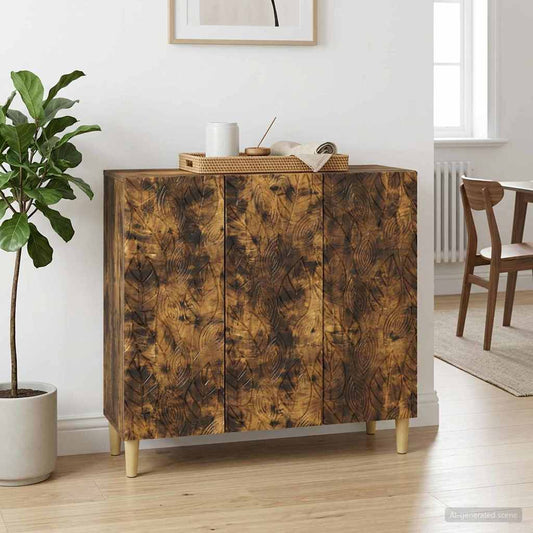 vidaXL Sideboard Smoked Oak 89 x 34.5 x 80 cm Engineered Wood
