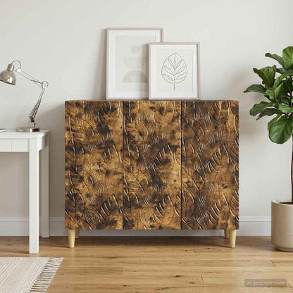 vidaXL Sideboard Smoked Oak 89 x 34.5 x 80 cm Engineered Wood