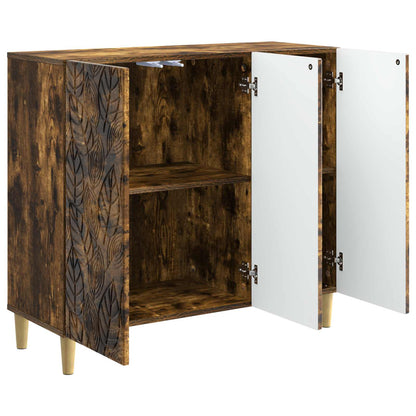 vidaXL Sideboard Smoked Oak 89 x 34.5 x 80 cm Engineered Wood