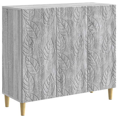 vidaXL Sideboard Grey Sonoma 89 x 34.5 x 80 cm Engineered Wood