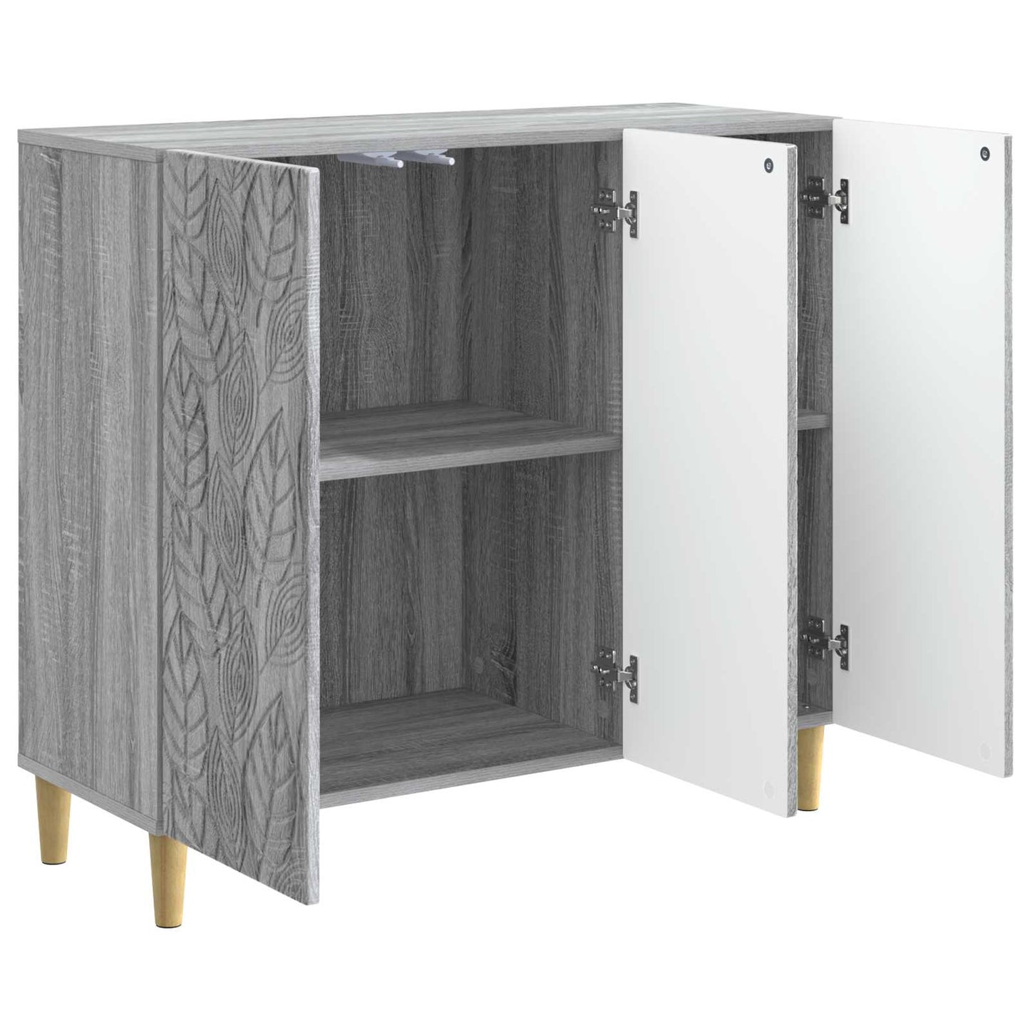 vidaXL Sideboard Grey Sonoma 89 x 34.5 x 80 cm Engineered Wood