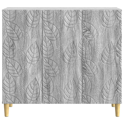 vidaXL Sideboard Grey Sonoma 89 x 34.5 x 80 cm Engineered Wood