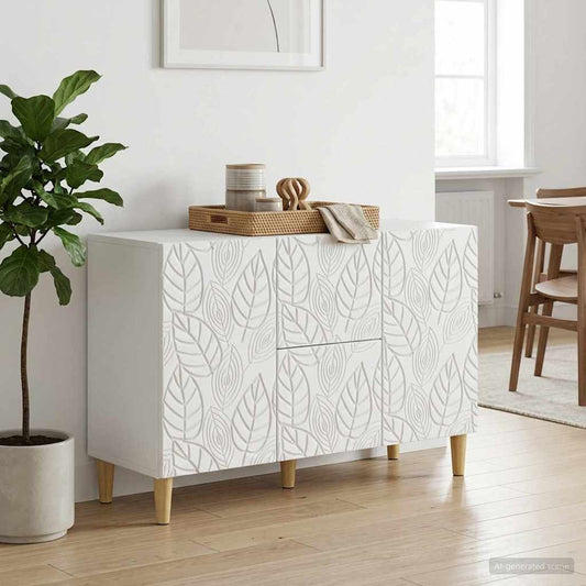 vidaXL Sideboard White 89 x 34.5 x 60 cm Engineered Wood