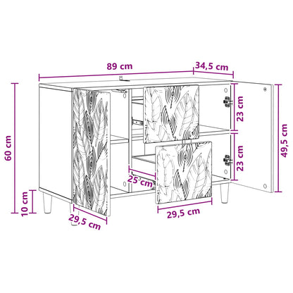 vidaXL Sideboard White 89 x 34.5 x 60 cm Engineered Wood