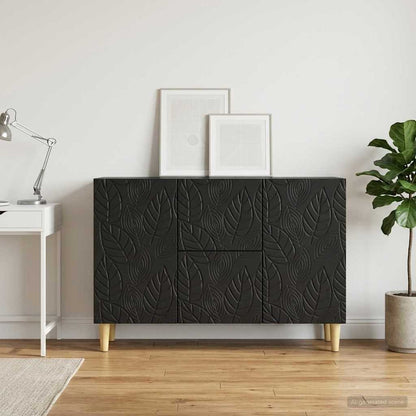 vidaXL Sideboard Black 89 x 34.5 x 60 cm Engineered Wood