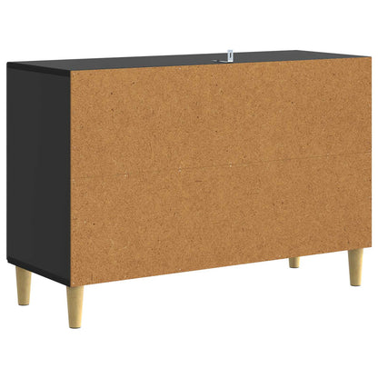 vidaXL Sideboard Black 89 x 34.5 x 60 cm Engineered Wood