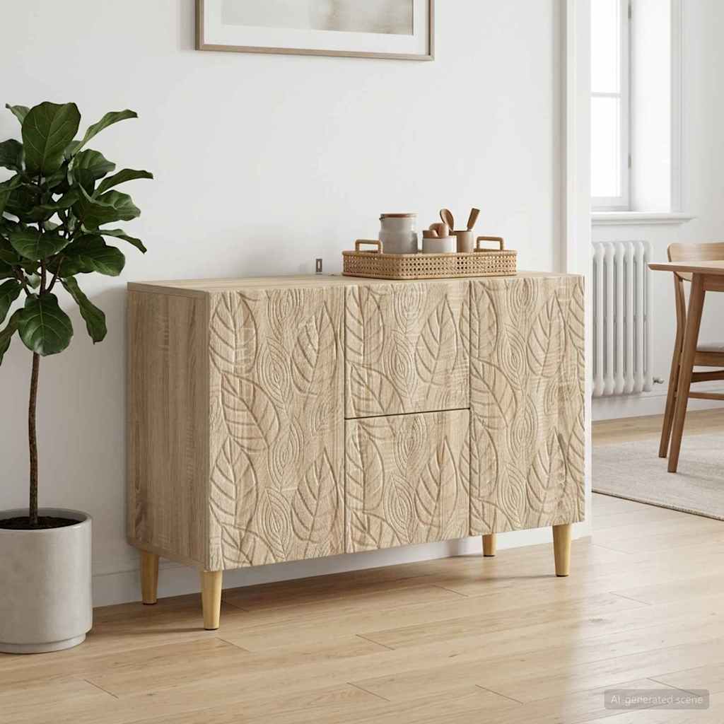 vidaXL Sideboard Sonoma Oak 89 x 34.5 x 60 cm Engineered Wood