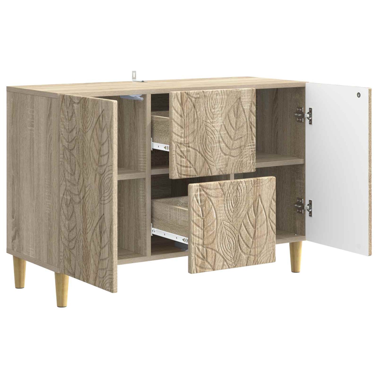 vidaXL Sideboard Sonoma Oak 89 x 34.5 x 60 cm Engineered Wood