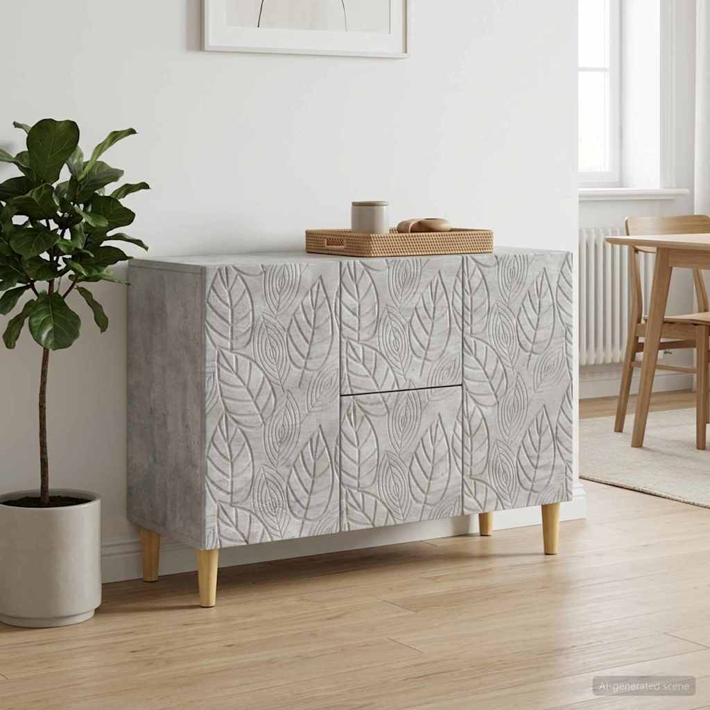 vidaXL Sideboard Concrete Grey 89 x 34.5 x 60 cm Engineered Wood
