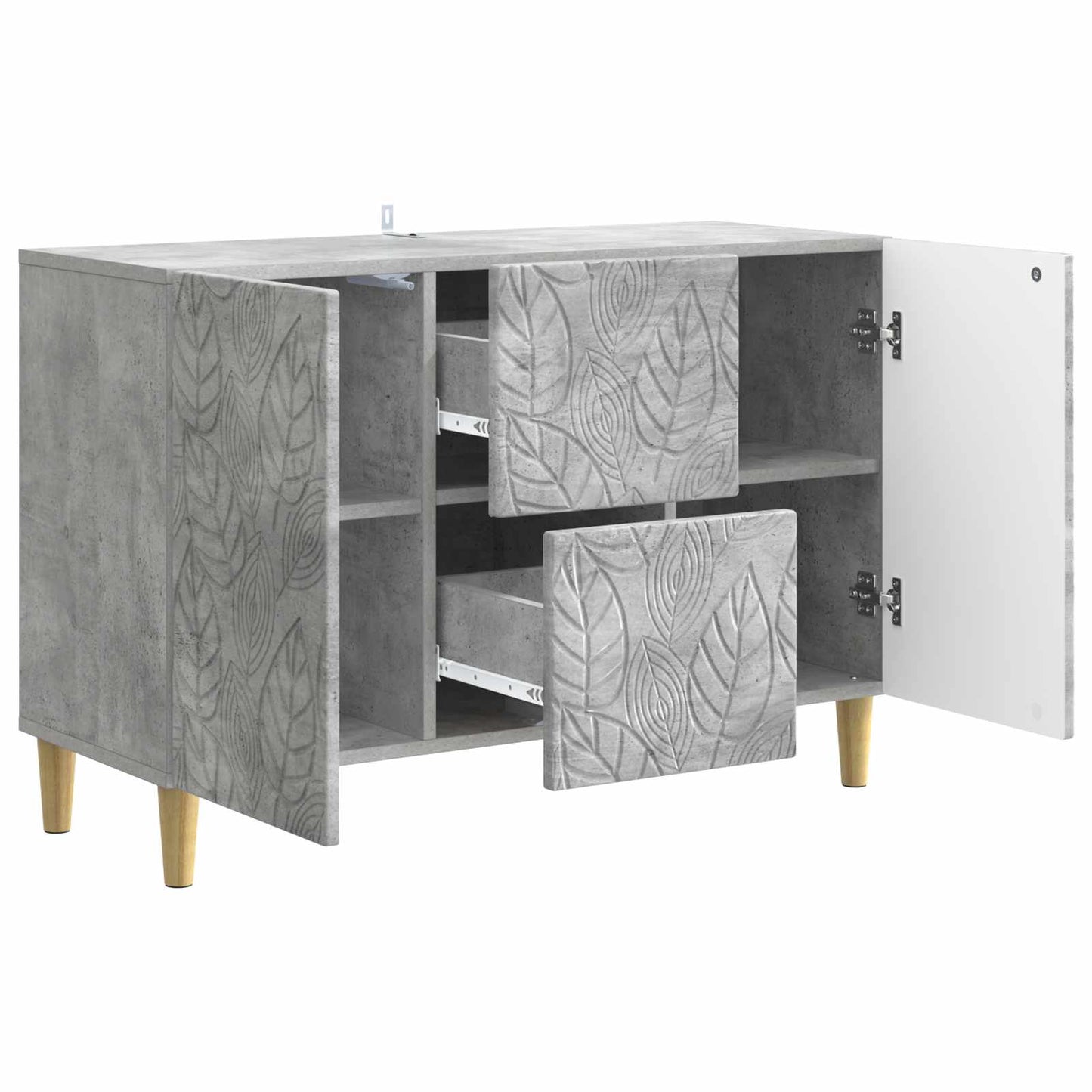 vidaXL Sideboard Concrete Grey 89 x 34.5 x 60 cm Engineered Wood