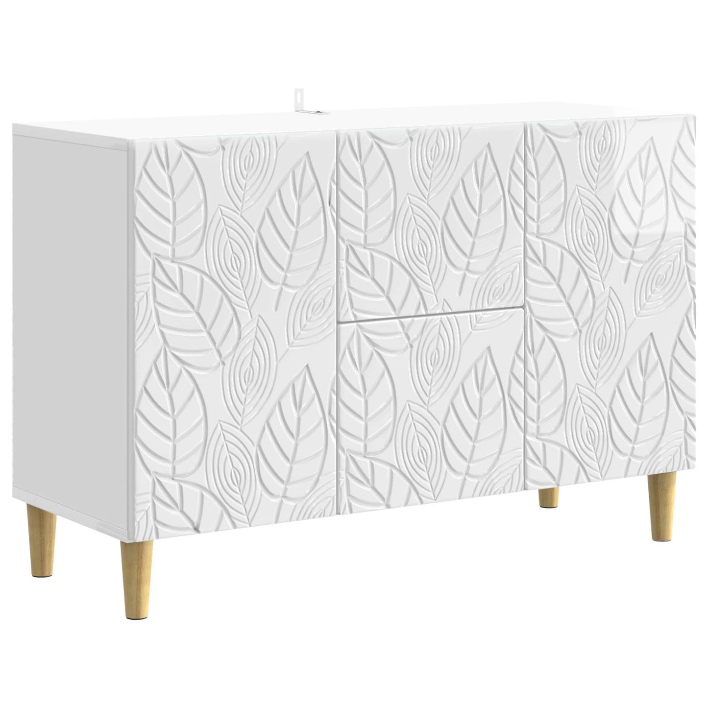 vidaXL Sideboard High Gloss White 89 x 34.5 x 60 cm Engineered Wood