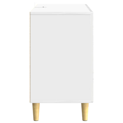vidaXL Sideboard High Gloss White 89 x 34.5 x 60 cm Engineered Wood