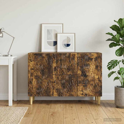 vidaXL Sideboard Smoked Oak 89 x 34.5 x 60 cm Engineered Wood