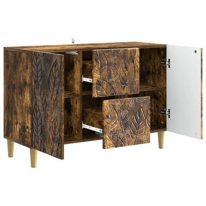 vidaXL Sideboard Smoked Oak 89 x 34.5 x 60 cm Engineered Wood