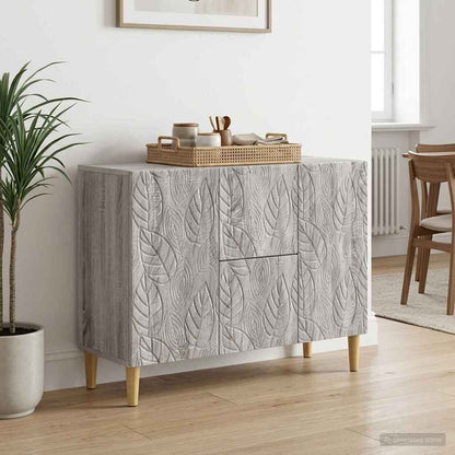 vidaXL Sideboard Grey Sonoma 89 x 34.5 x 60 cm Engineered Wood