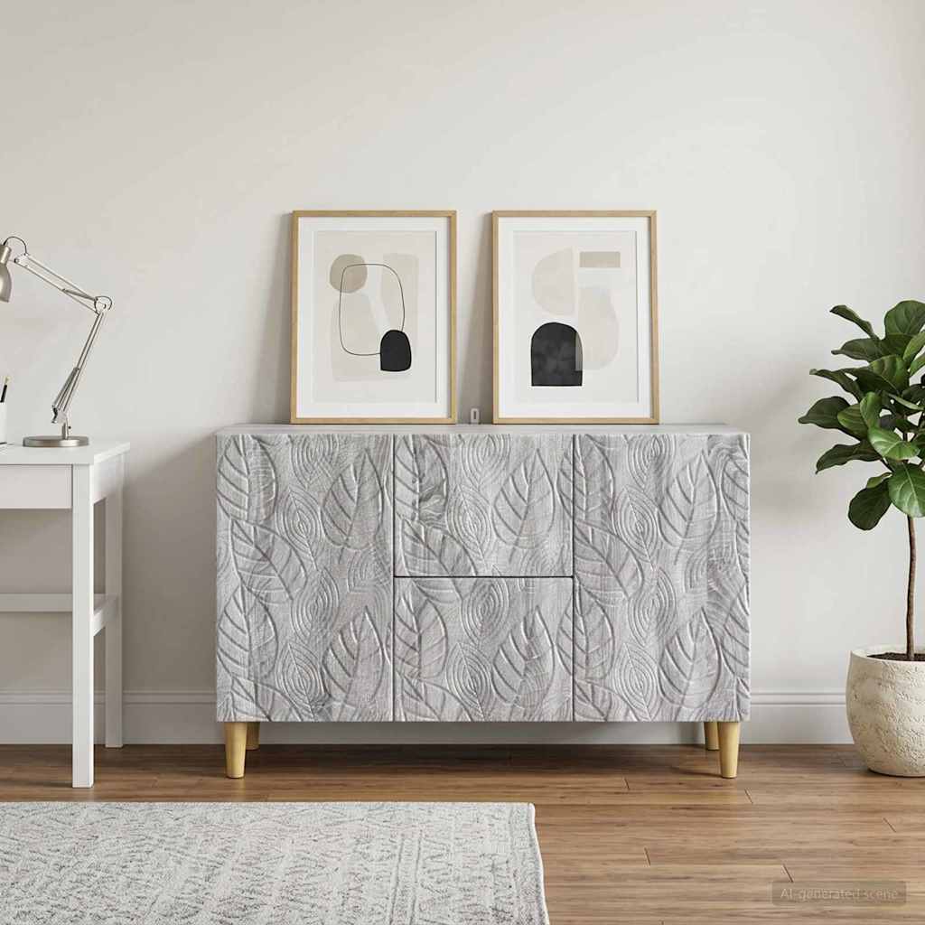 vidaXL Sideboard Grey Sonoma 89 x 34.5 x 60 cm Engineered Wood