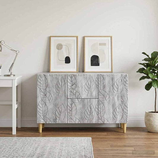 vidaXL Sideboard Grey Sonoma 89 x 34.5 x 60 cm Engineered Wood