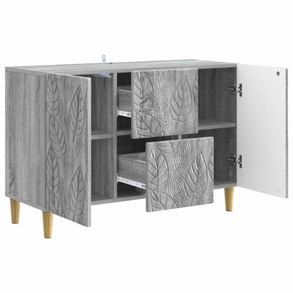 vidaXL Sideboard Grey Sonoma 89 x 34.5 x 60 cm Engineered Wood