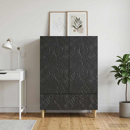 vidaXL Sideboard Black 66 x 34.5 x 95 cm Engineered Wood