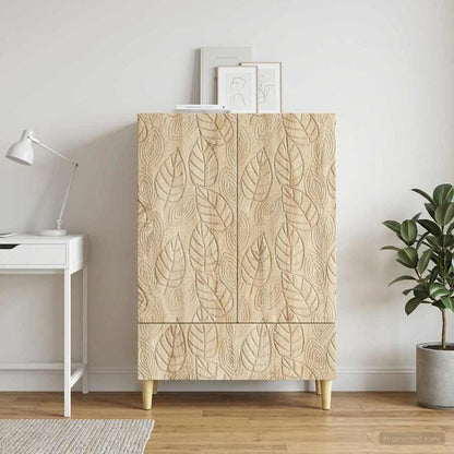 vidaXL Sideboard Sonoma Oak 66 x 34.5 x 95 cm Engineered Wood