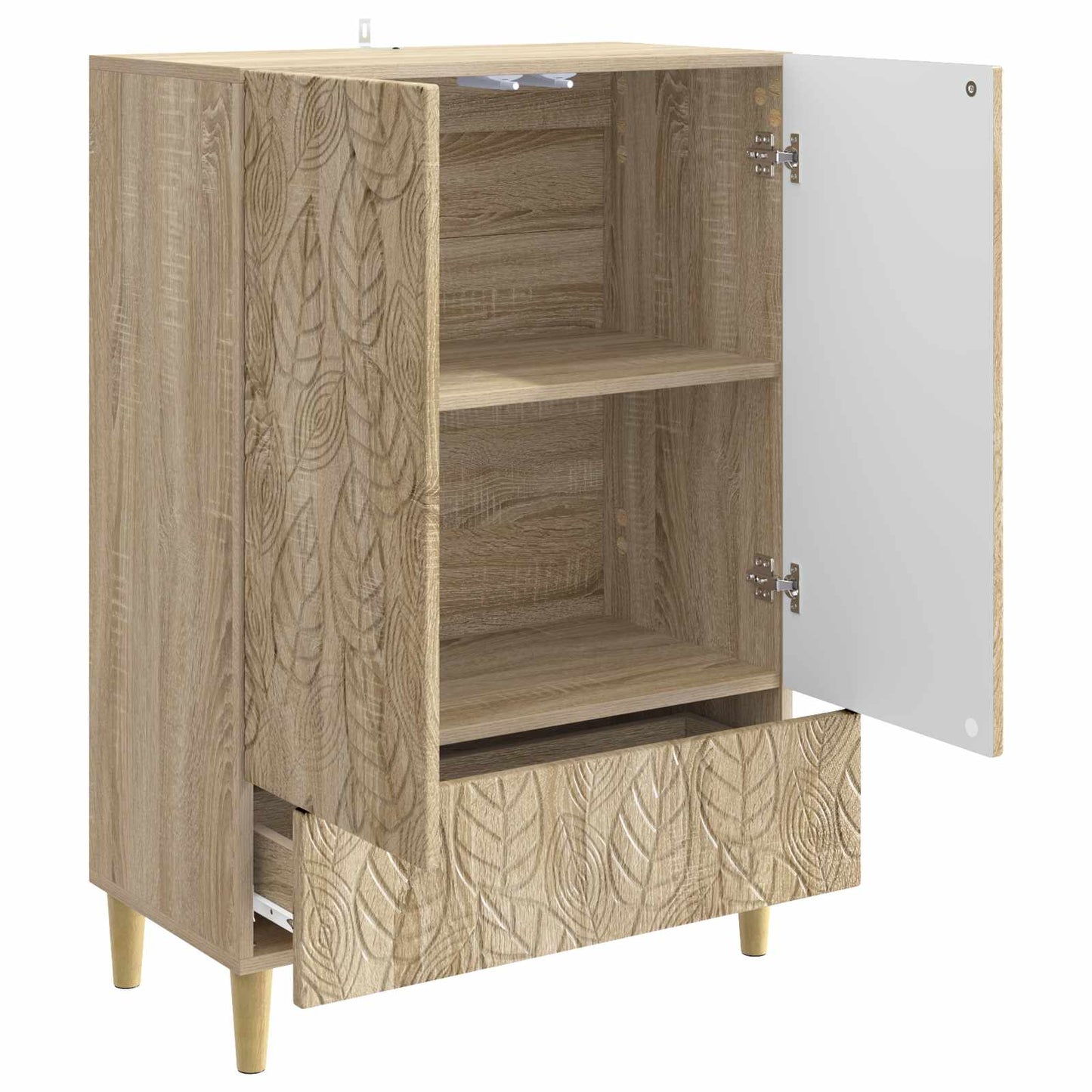 vidaXL Sideboard Sonoma Oak 66 x 34.5 x 95 cm Engineered Wood