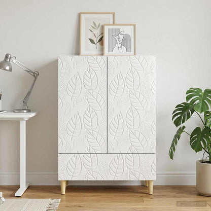 vidaXL Sideboard High Gloss White 66 x 34.5 x 95 cm Engineered Wood