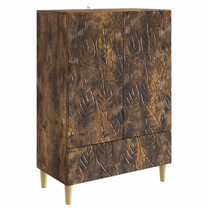 vidaXL Sideboard Smoked Oak 66 x 34.5 x 95 cm Engineered Wood