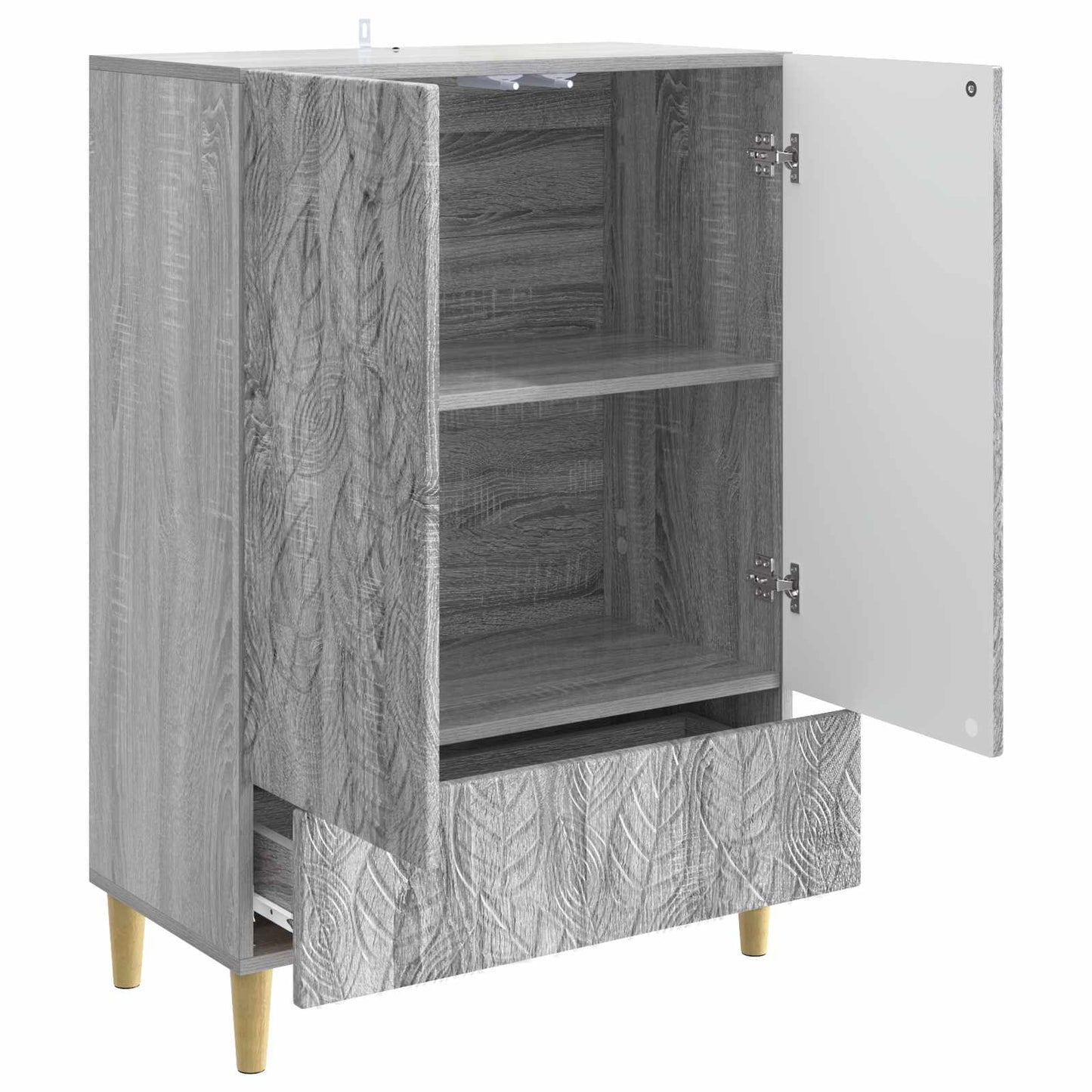 vidaXL Sideboard Grey Sonoma 66 x 34.5 x 95 cm Engineered Wood