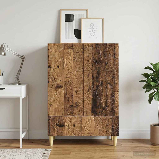 vidaXL Sideboard Old Wood 66 x 34.5 x 95 cm Engineered Wood