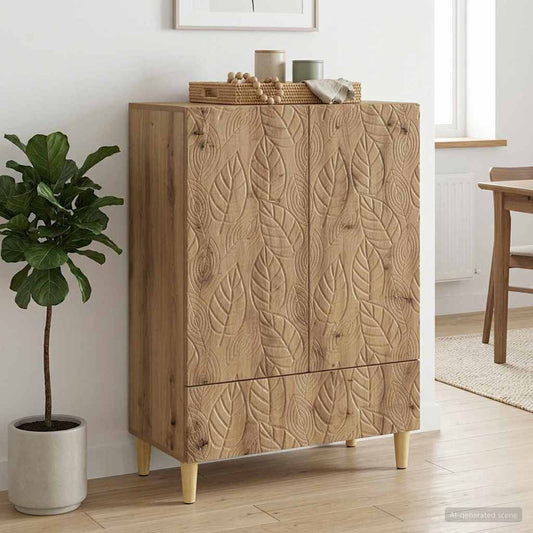 vidaXL Sideboard Artisan Oak 66 x 34.5 x 95 cm Engineered Wood