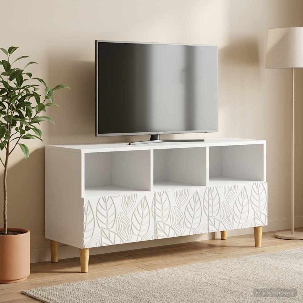vidaXL TV Cabinet 102 x 34.5 x 50 cm White Engineered Wood