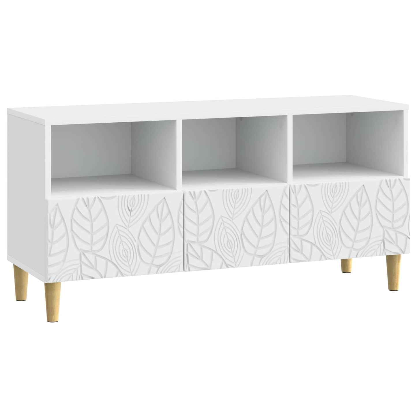 vidaXL TV Cabinet 102 x 34.5 x 50 cm White Engineered Wood