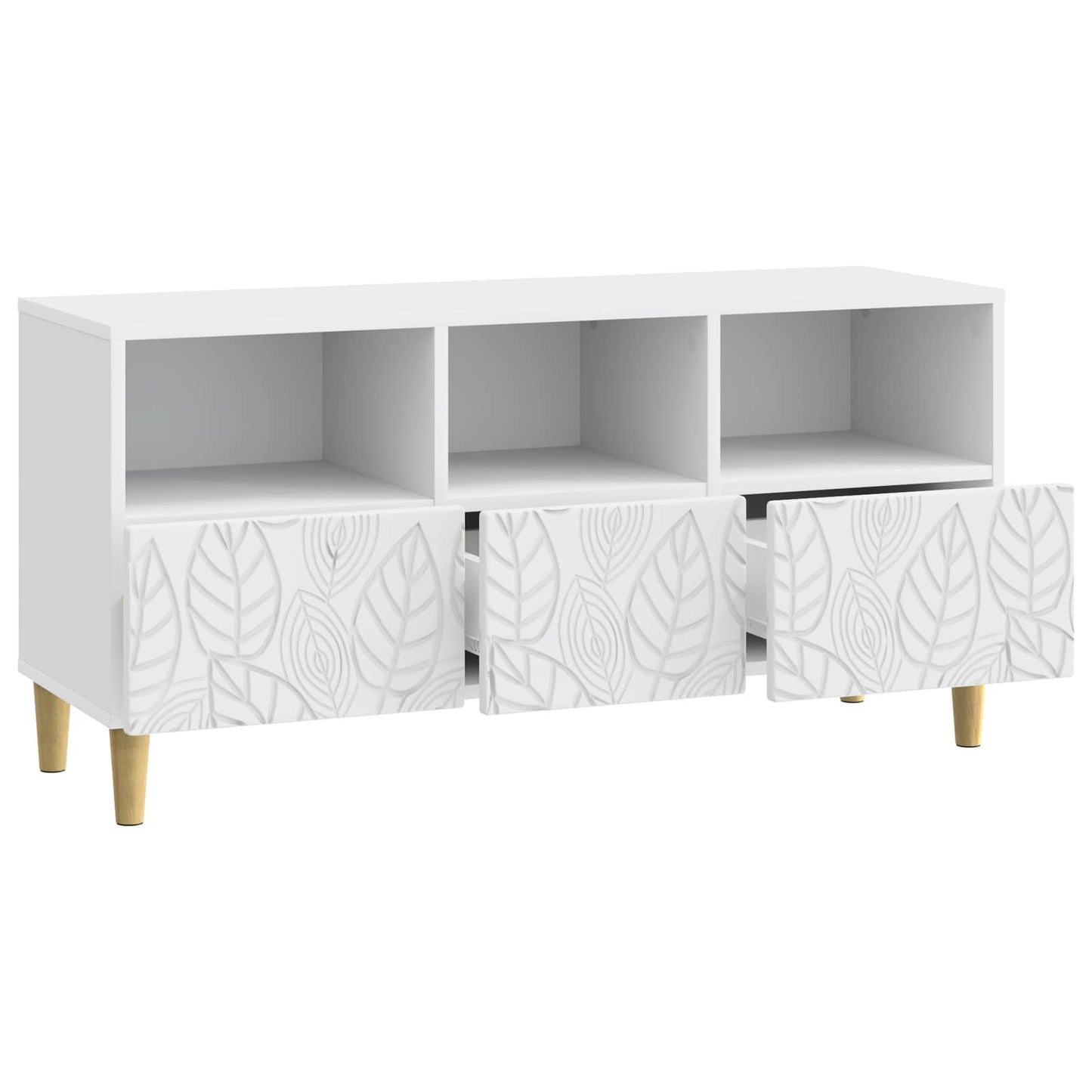 vidaXL TV Cabinet 102 x 34.5 x 50 cm White Engineered Wood