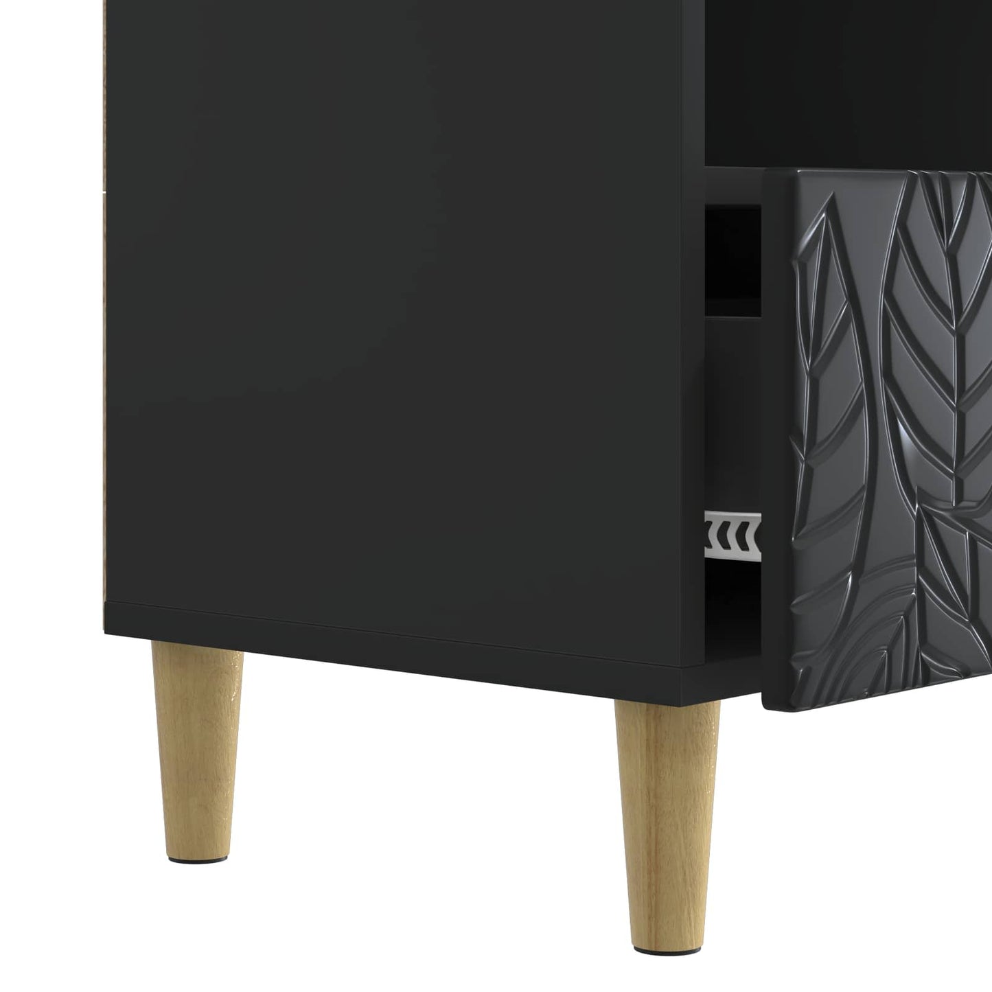 vidaXL TV Cabinet 102 x 34.5 x 50 cm Black Engineered Wood
