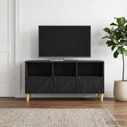 vidaXL TV Cabinet 102 x 34.5 x 50 cm Black Engineered Wood
